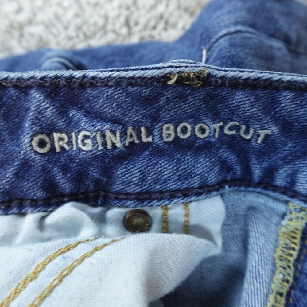 American Eagle Jeans Mens 34X34 Dark Blue Denim Original Boot Western Stretch - Picture 7 of 13